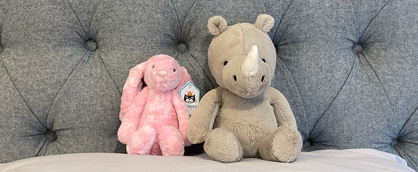 Jellycat Collectable - Nimbus Rhino and Peony Bunny