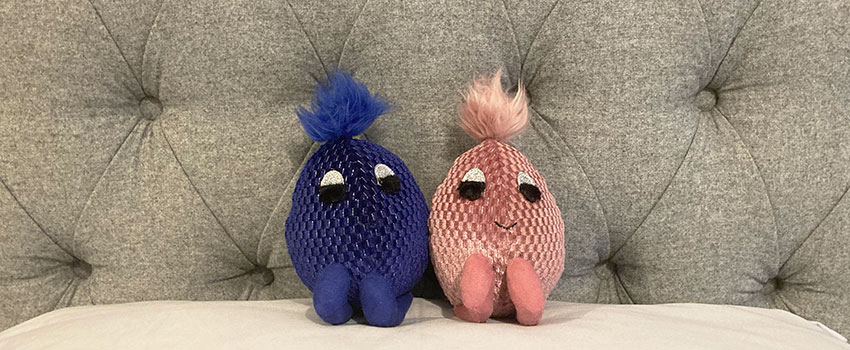 Jellycat Fabby Eggs - Pink Topaz and Sapphire
